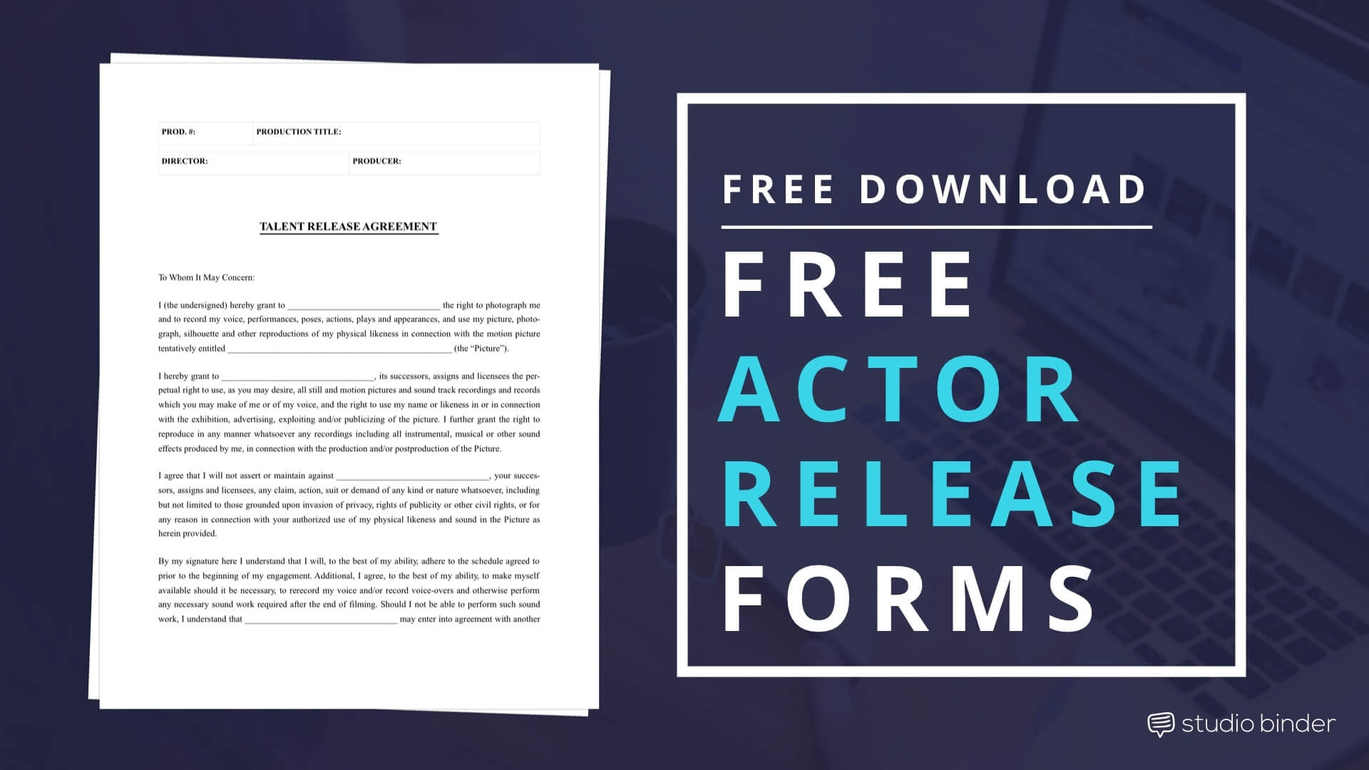 Download Film Actor Release Form Template - StudioBinder