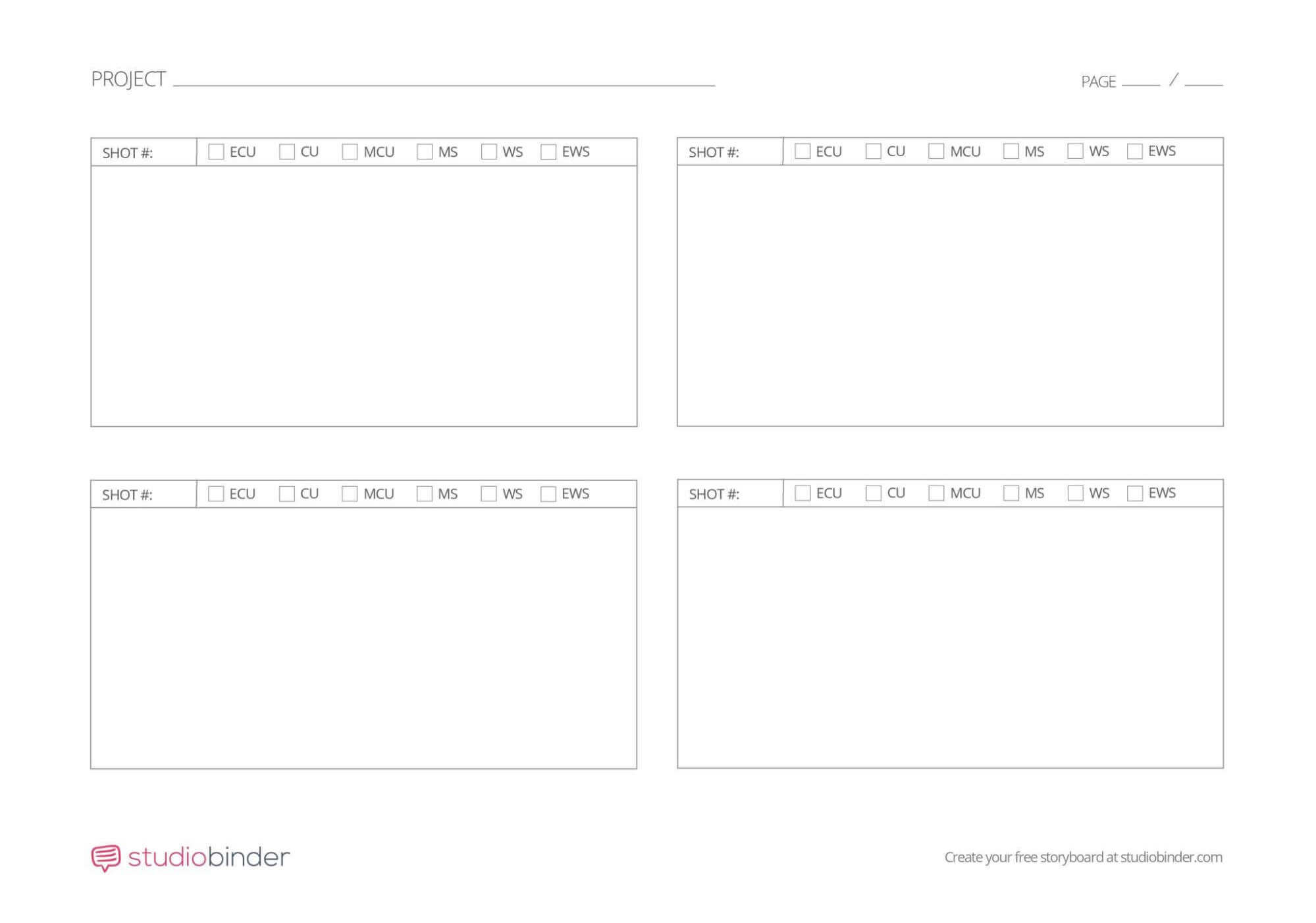 Storyboard Classes Online Blank Storyboard for Video Template StudioBinder