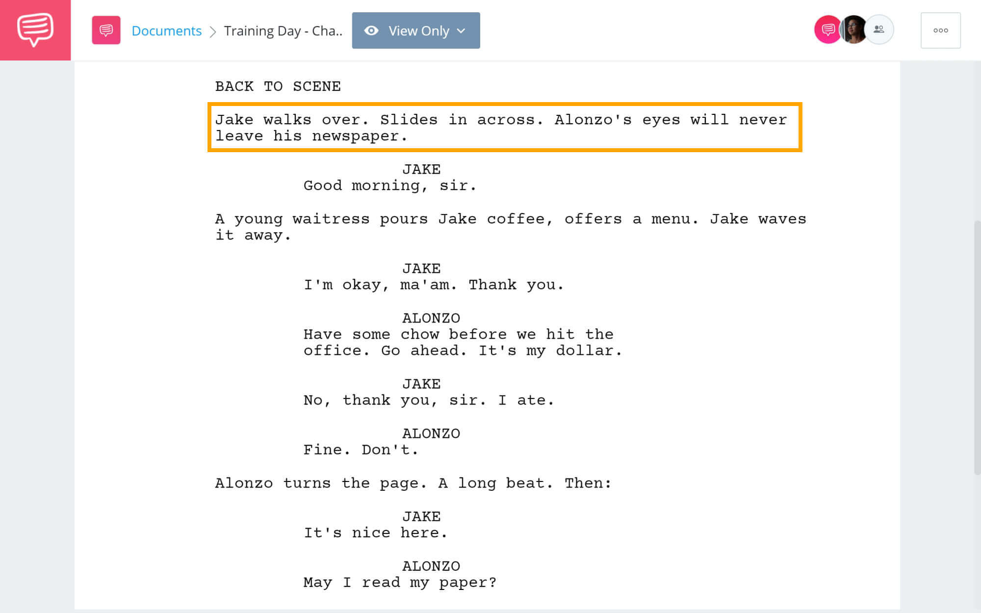 Training Day Script Teardown - Character Analysis Scene - StudioBinder Screenwriting Software