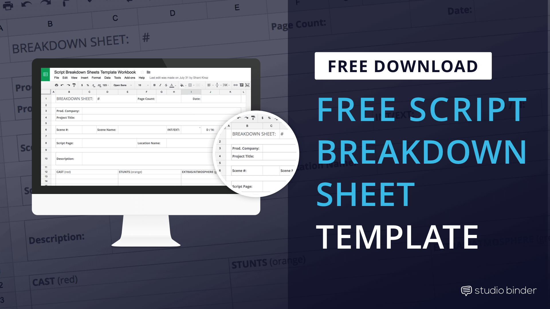 Download Script Breakdown Sheet Template - Featured - StudioBinder