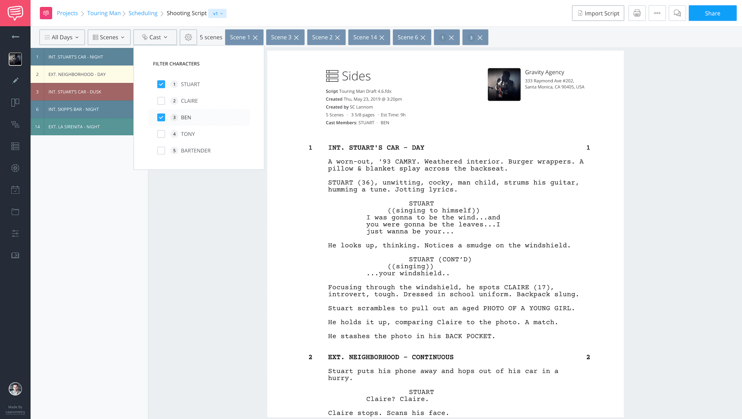 Free Script Sides Software - How to Create Script Sides for Actors and Characters - StudioBinder